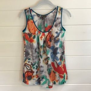 Anthropology blouse tank, multi colored